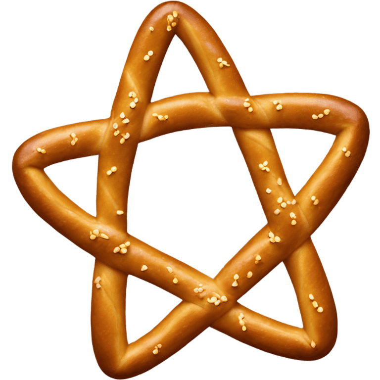 Pretzel in shape of star emoji