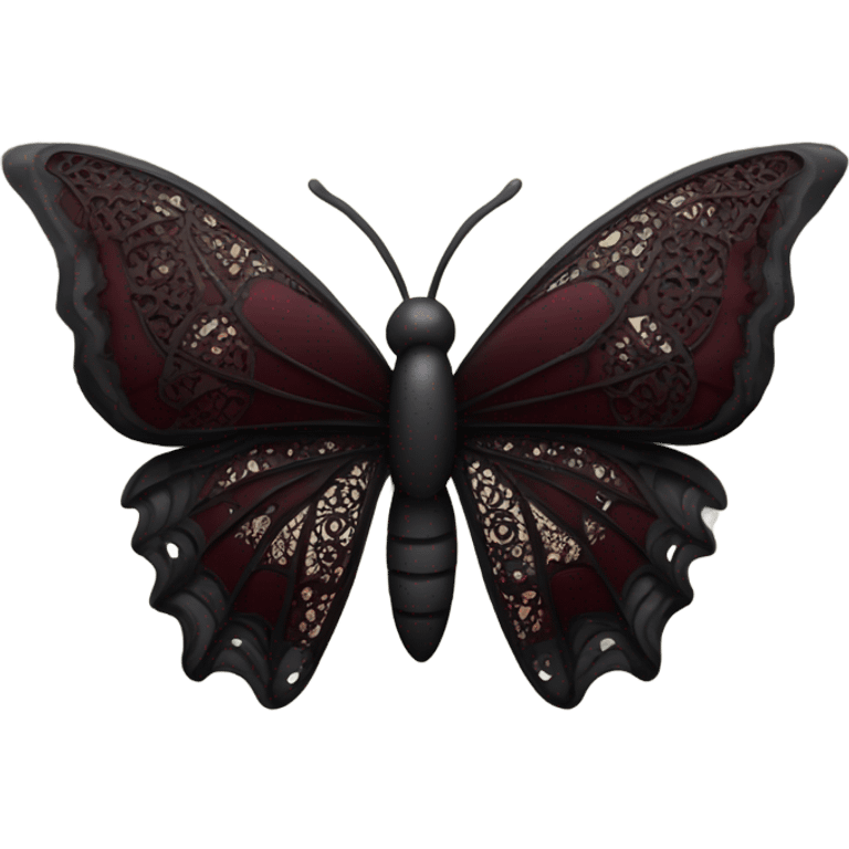 Goth butterfly emoji