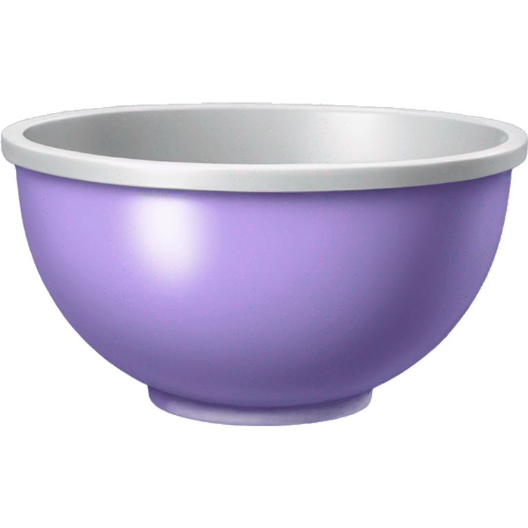 Realistic pastel purple mixing bowl emoji