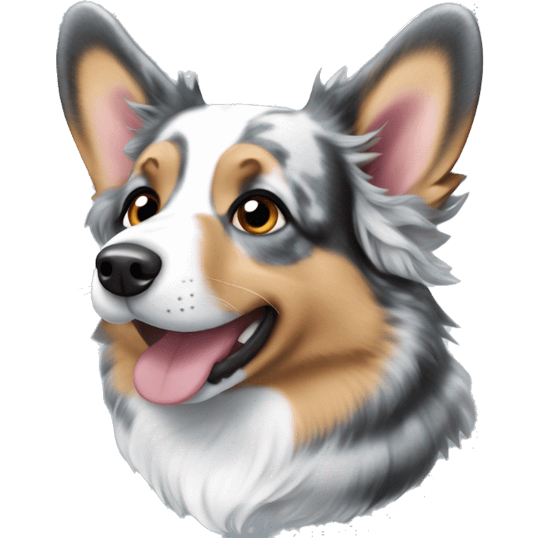 Blue Merle welsh corgi emoji