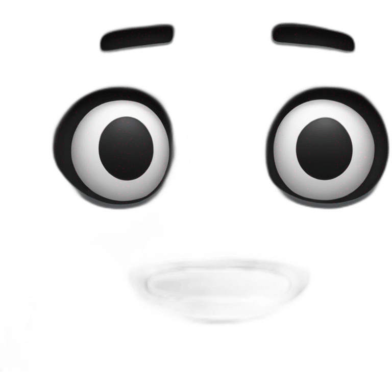 cute black robot face emoji