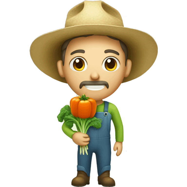 Farmer growing a GMO vegetable emoji