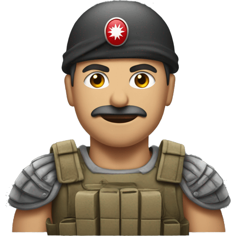 Very muscular turkish soldier emoji