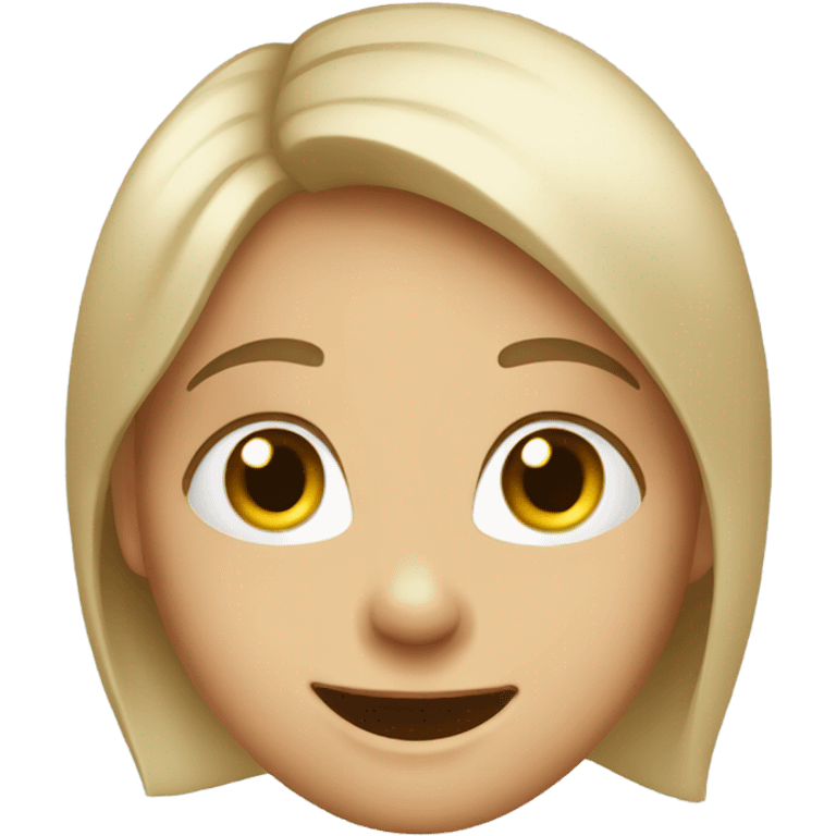 smiling girl in focus emoji