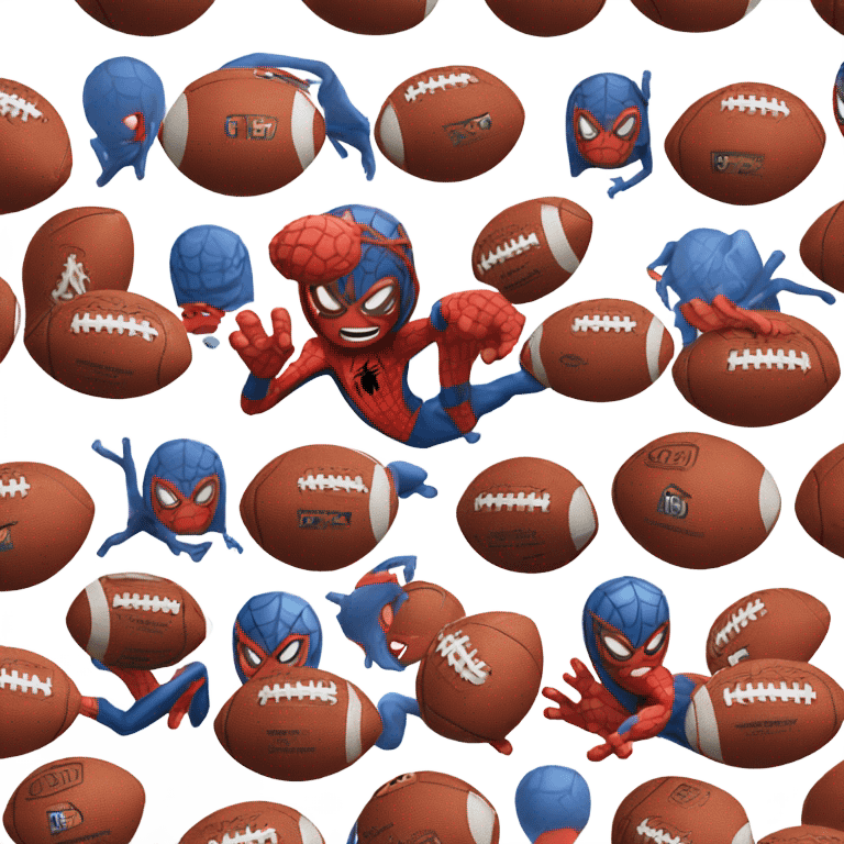 Spider man with football emoji