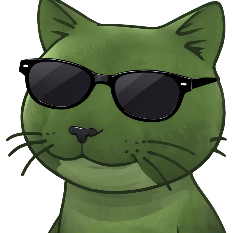 Cat with sunglasses emoji