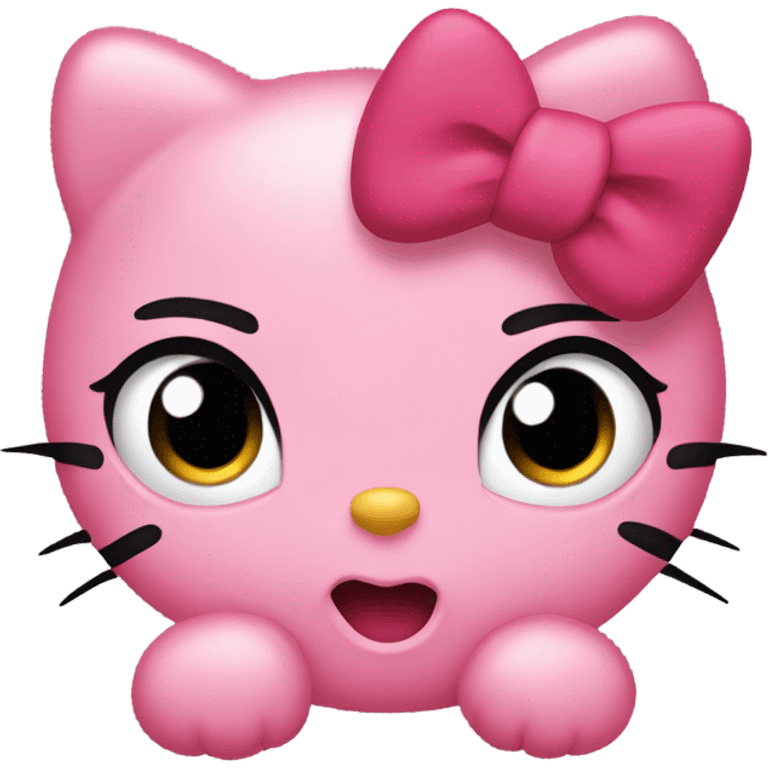 hello kitty with a mad expression emoji