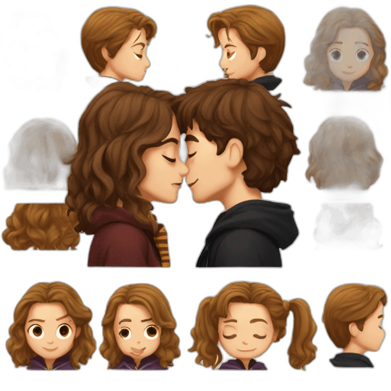 harry potter kissing hermione granger emoji