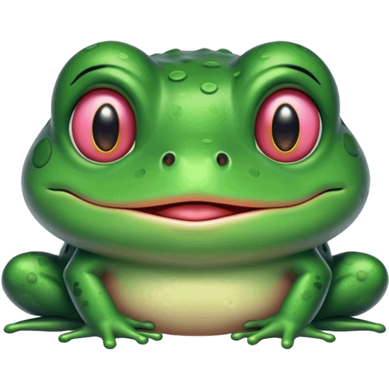 Mr frog cute blushing emoji