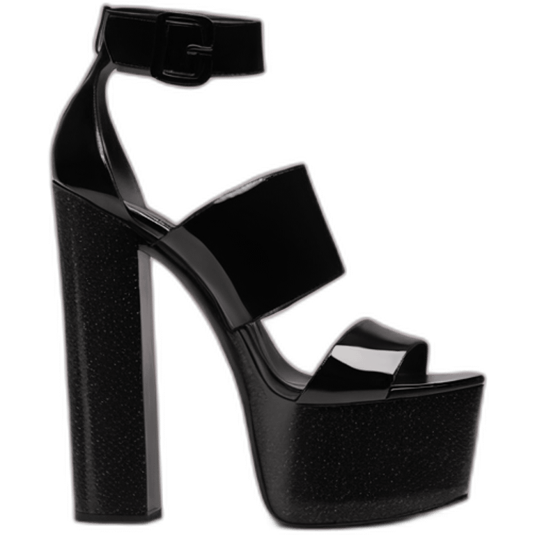 Ysl heel sandal TRIBUTE PLATFORM SANDAL black PATENT LEATHER emoji