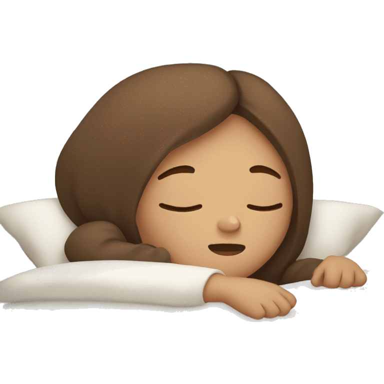 brown hair girl sleeping emoji