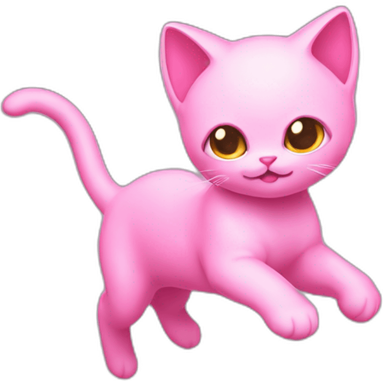 pink mew levitating emoji