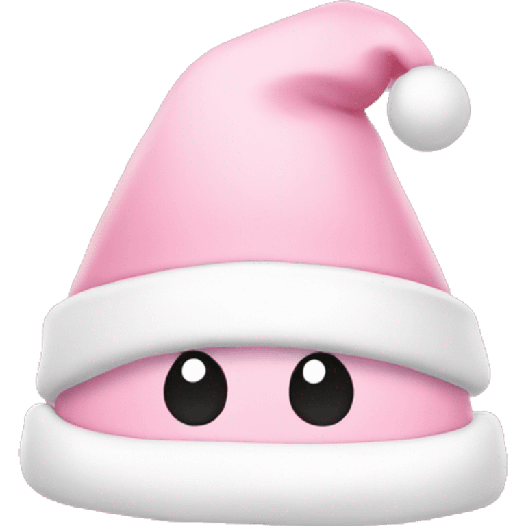 Light pink Santa hat with sparkly snowflakes  emoji