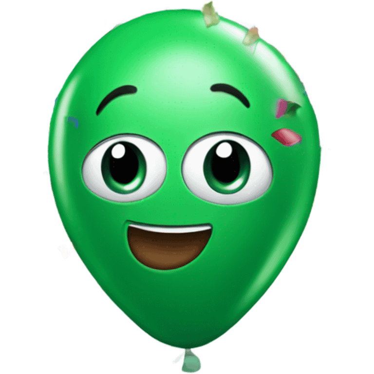 A green balloon popping emoji