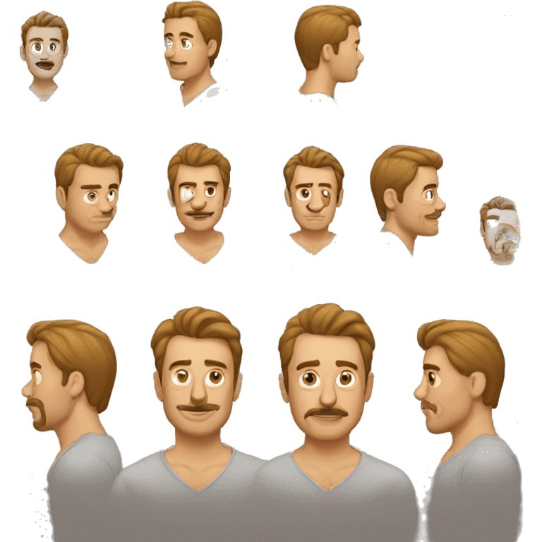 Hombre pelado y morocho  emoji