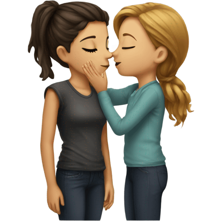 Girl kiss girl emoji