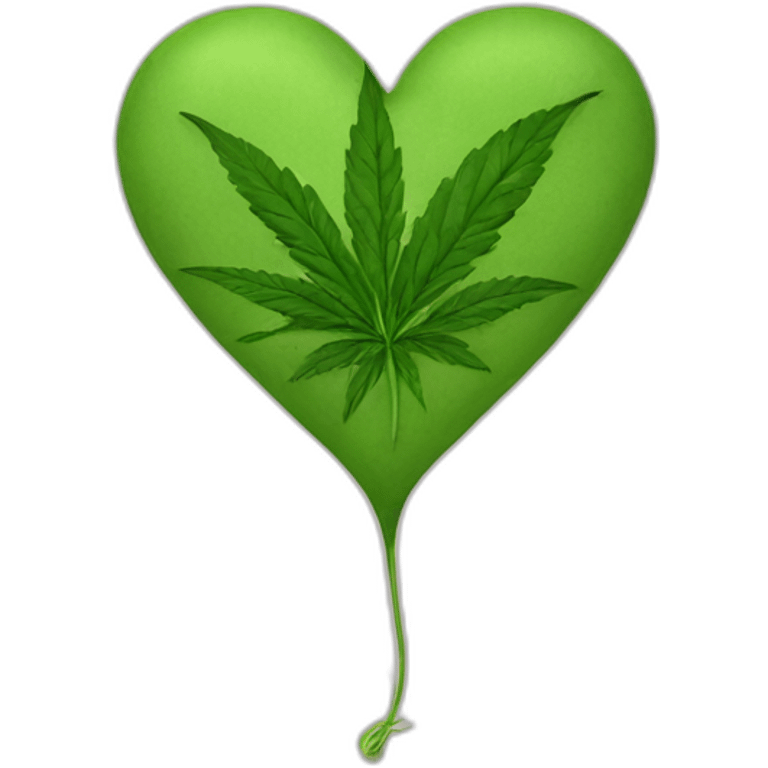 Weed heart emoji