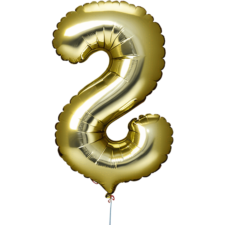 A number 3 foil balloon emoji