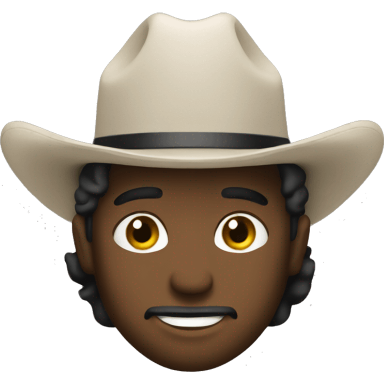 Man in a black suit with a cowboy hat emoji