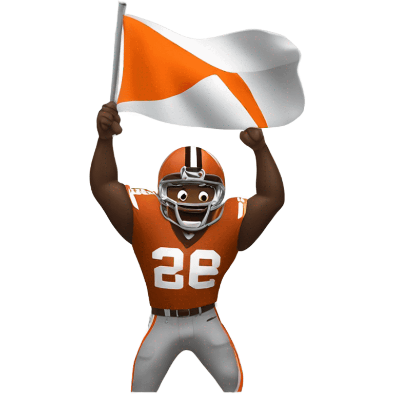 White Cleveland browns fan  emoji