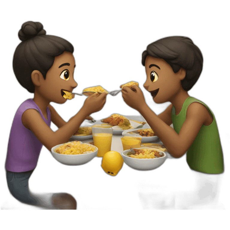 eating together emoji