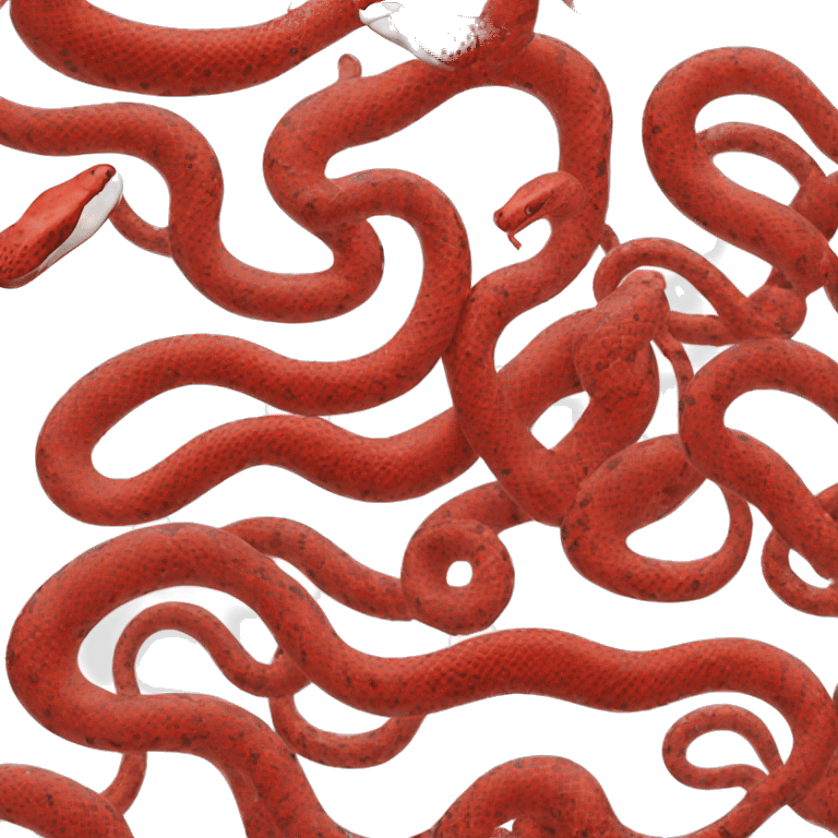 Red snake with black and white spots emoji