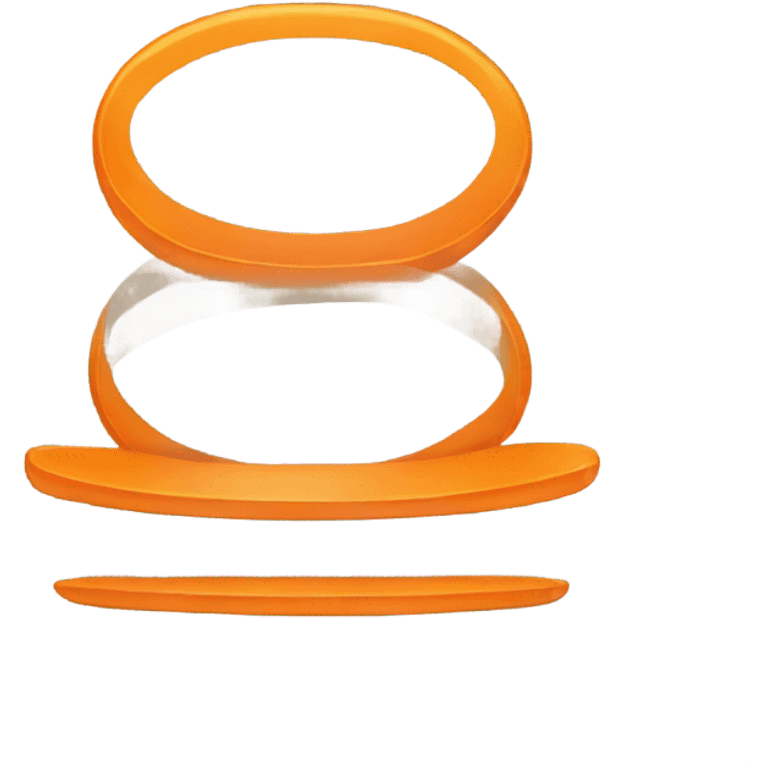 Round oval orange tablet emoji