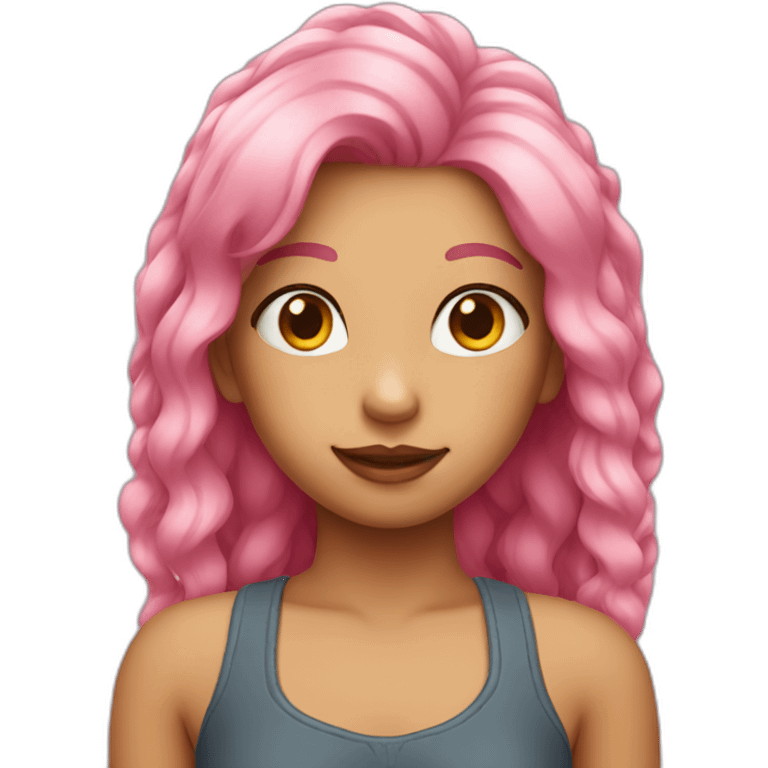 A girl with pink hair  emoji