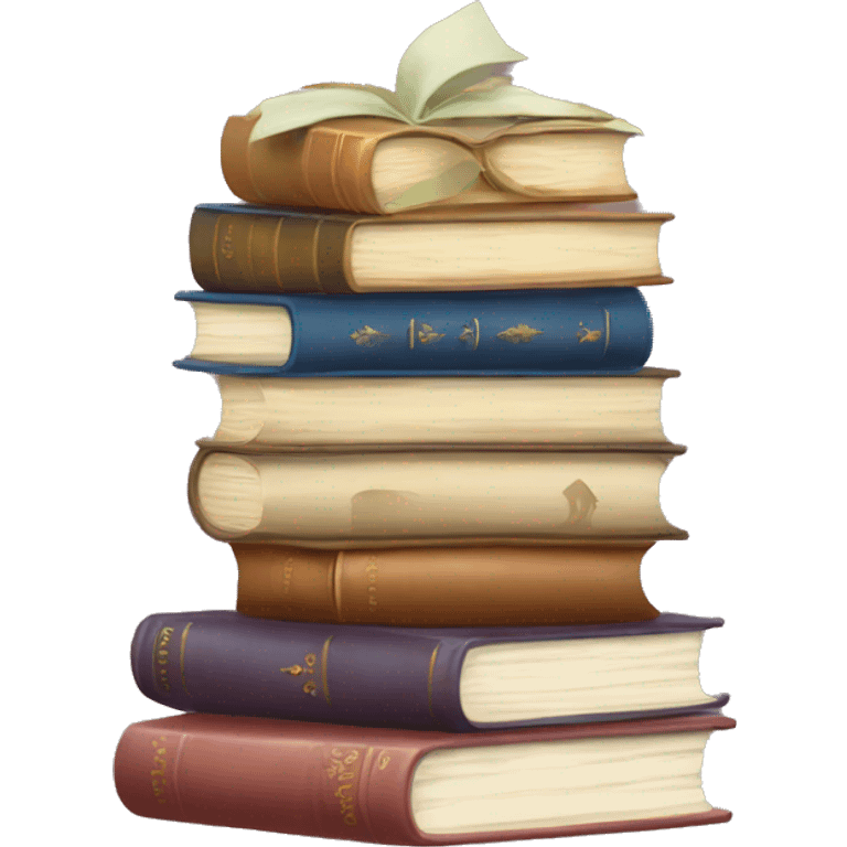 jane austen book stack emoji