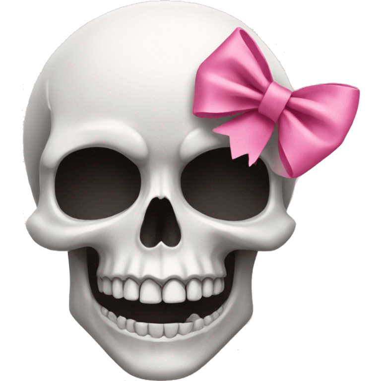 Skull with a pink bow emoji