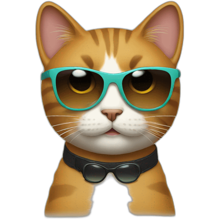 Cat with sunglasses emoji