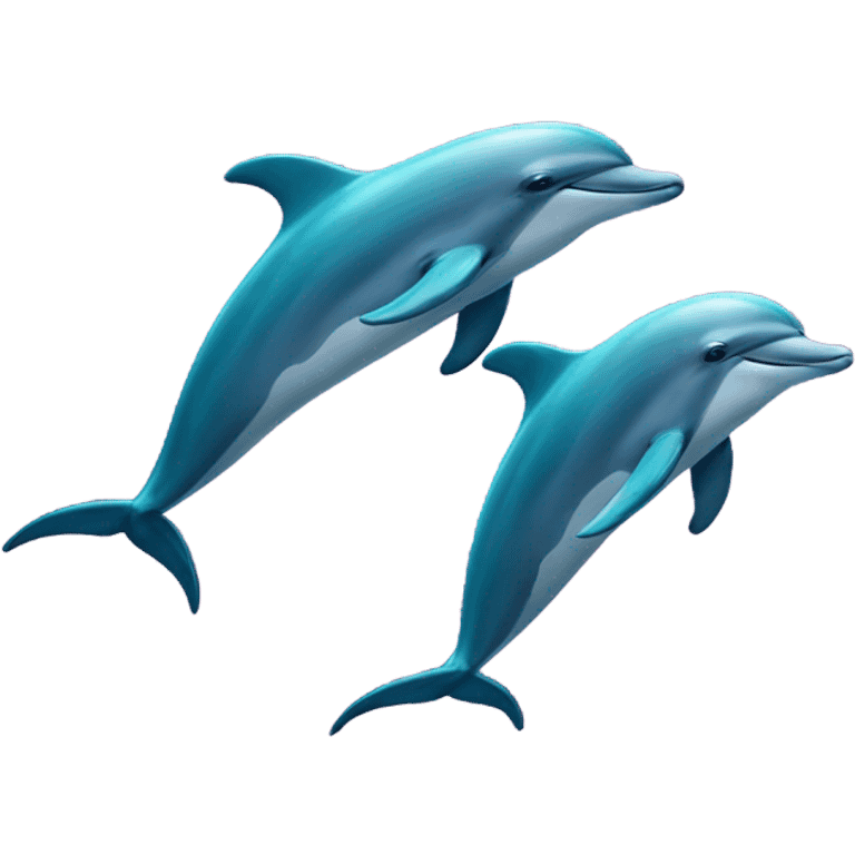 Two dolphins emoji