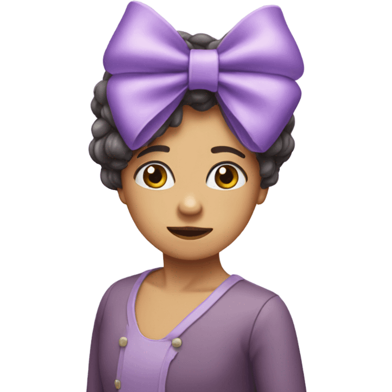 Lilac bow emoji