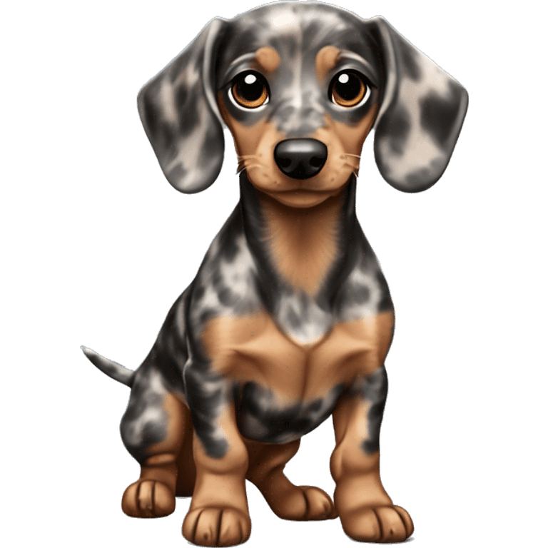 Tan merle mini dachshund emoji