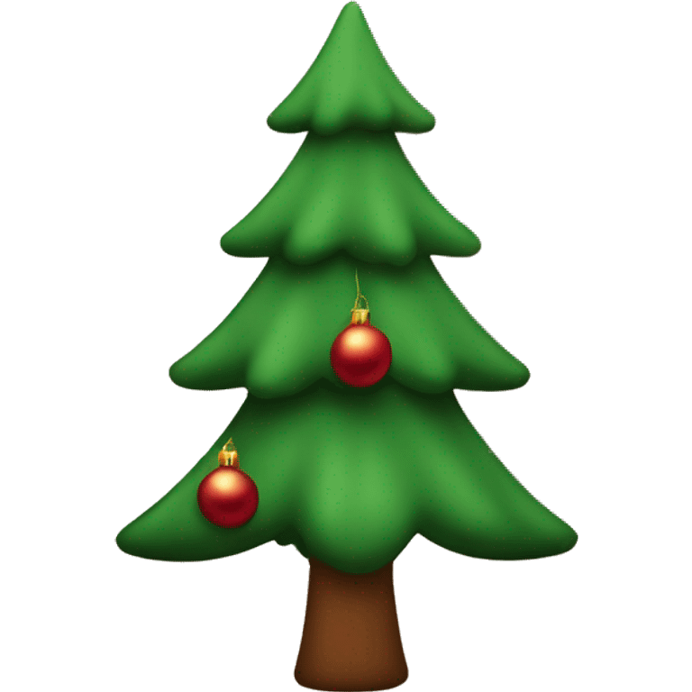 Christmas tree with brown ornaments emoji