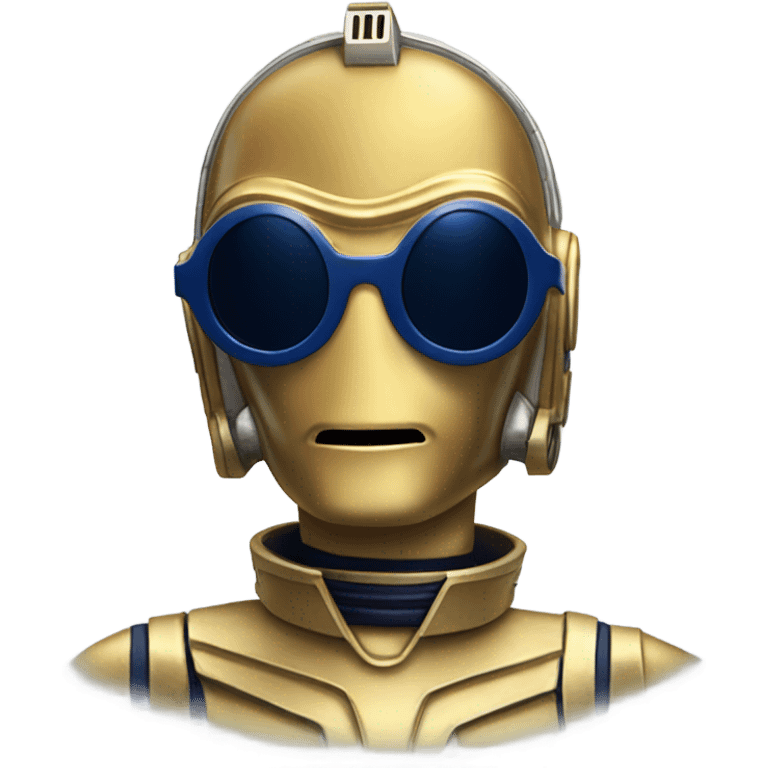 C-3PO wearing a pair of navy-blue heart shaped sunglasses  emoji