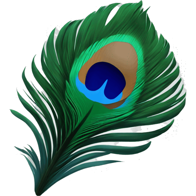 One peacock feather slanted diagonally  emoji