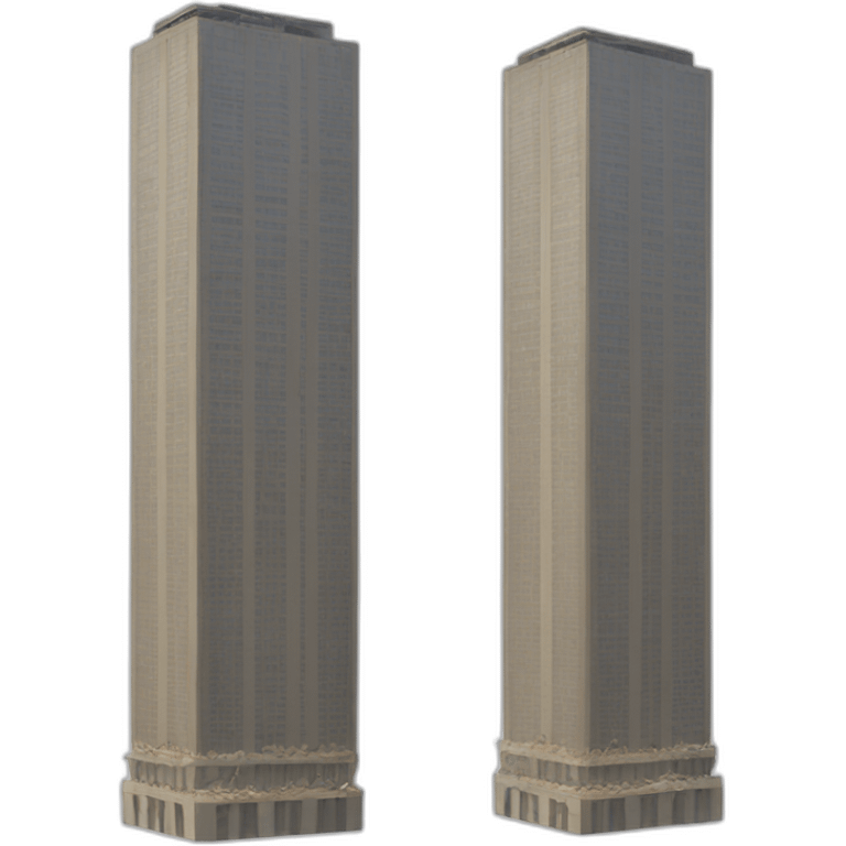 Twin towers in pieces emoji