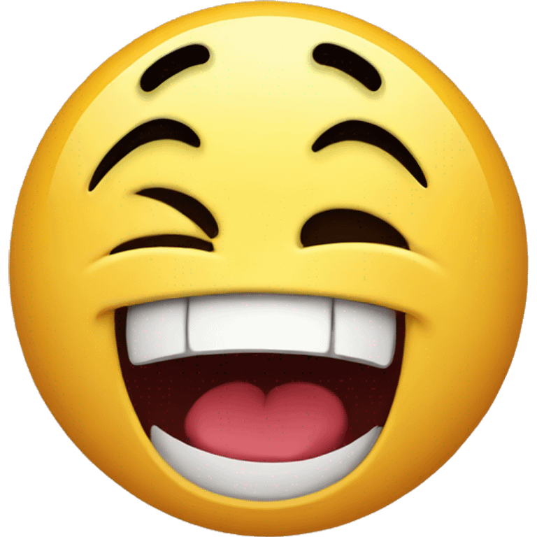 Laughing smiley with angry face emoji