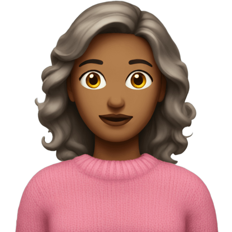 A women with pink sweater emoji