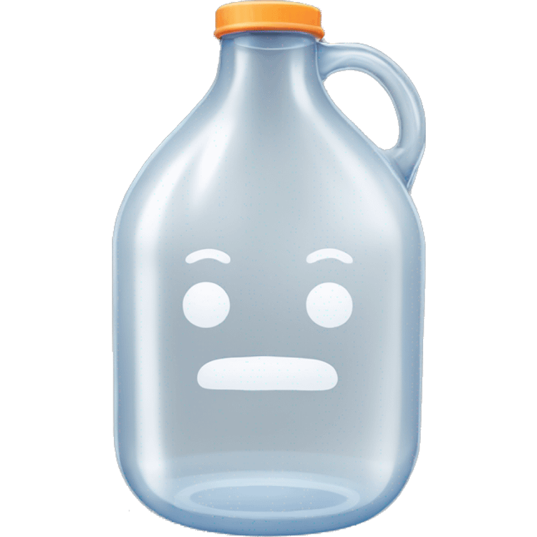 transparent plastic jug with "bonk" written on it emoji