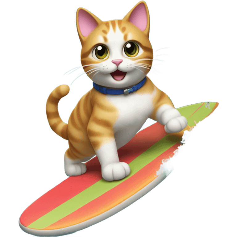 Cat surfing  emoji