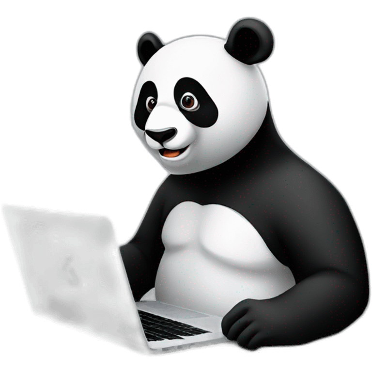 panda hacker macbook emoji