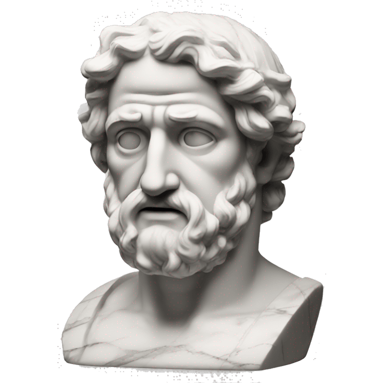 greek marble bust: extremely sad mood emoji