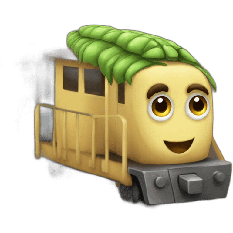 Bug eating train emoji