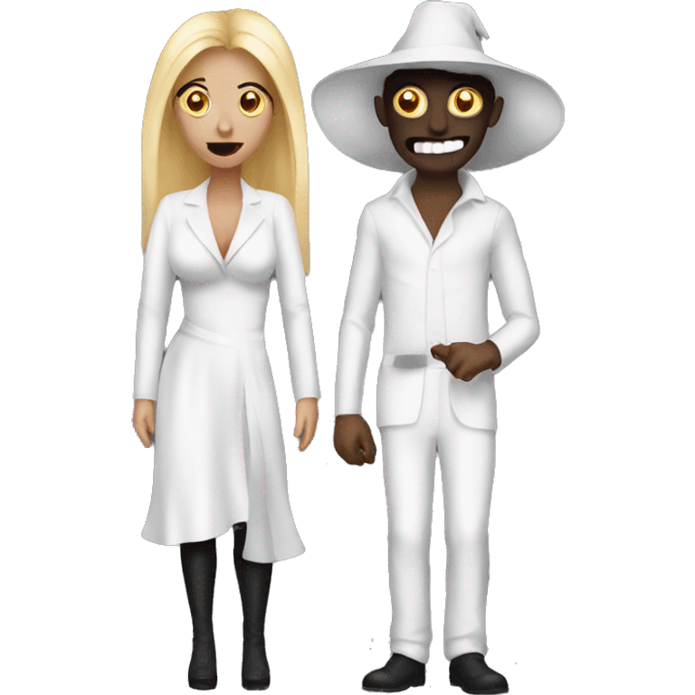 Scary sexy Halloween costume couple  emoji