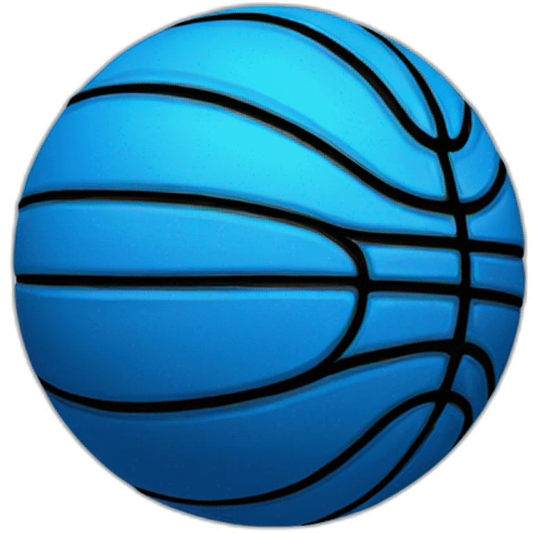 Blue basketball emoji