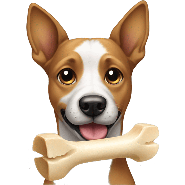 dog fetching a bone emoji