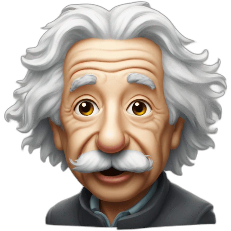 Albert Einstein tongue emoji