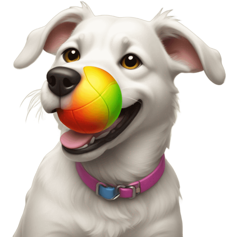 dog with ball emoji